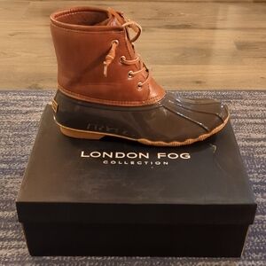London Fog Brown and Black Winter & Rain Boots